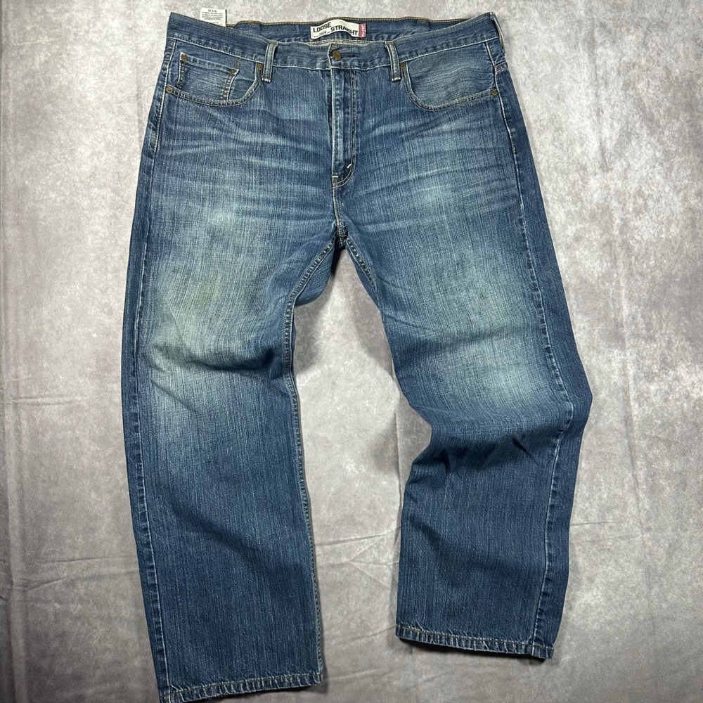Levis 569 Loose Straight Leg Jeans Mens 38x32 Blue Medium Wash Denim Relaxed Fit